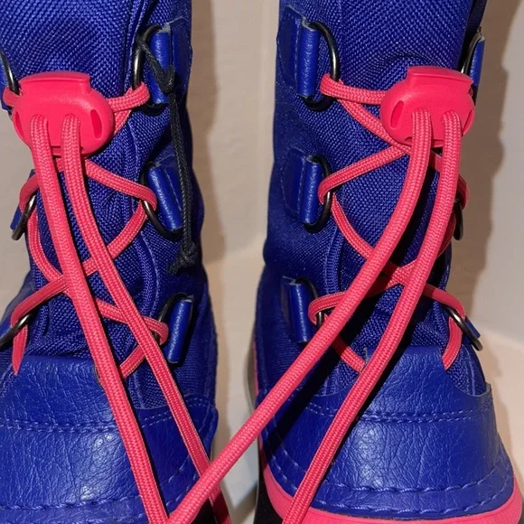 SOREL Purple, Pink, Black and white Waterproof Snow Rain Wintet Boots Size 4 - Picture 7 of 10